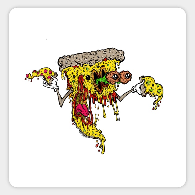 Crazy for Pizza, pizza man Sticker by maroonbeard